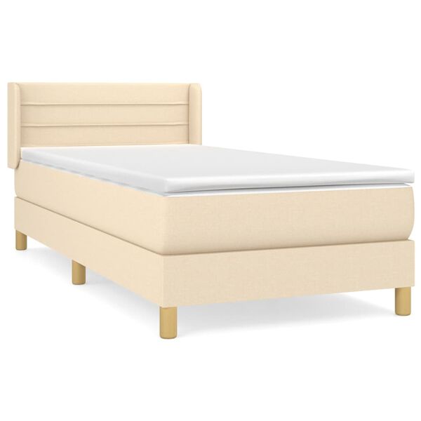 vidaXL &Kappa;&rho;&epsilon;&beta;ά&tau;&iota; Boxspring &mu;&epsilon; &Sigma;&tau;&rho;ώ&mu;&alpha; &Kappa;&rho;&epsilon;&mu; 80 x 200 &epsilon;&kappa;. &Upsilon;&phi;&alpha;&sigma;&mu;ά&tau;&iota;&nu;&omicron;