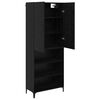 vidaXL Highboard &Mu;&alpha;ύ&rho;&eta; &Omicron;&xi;&upsilon;ά 69,5 x 34 x 180 &epsilon;&kappa;. &Epsilon;&pi;&epsilon;&xi;&epsilon;&rho;&gamma;&alpha;&sigma;&mu;έ&nu;&omicron; &xi;ύ&lambda;&omicron;