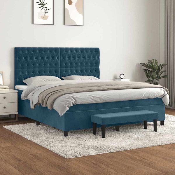 vidaXL &Kappa;&rho;&epsilon;&beta;ά&tau;&iota; Boxspring &mu;&epsilon; &Sigma;&tau;&rho;ώ&mu;&alpha; &Sigma;&kappa;&omicron;ύ&rho;&omicron; &Mu;&pi;&lambda;&epsilon; 180x200 &epsilon;&kappa;. &Beta;&epsilon;&lambda;&omicron;ύ&delta;&iota;&nu;&omicron;