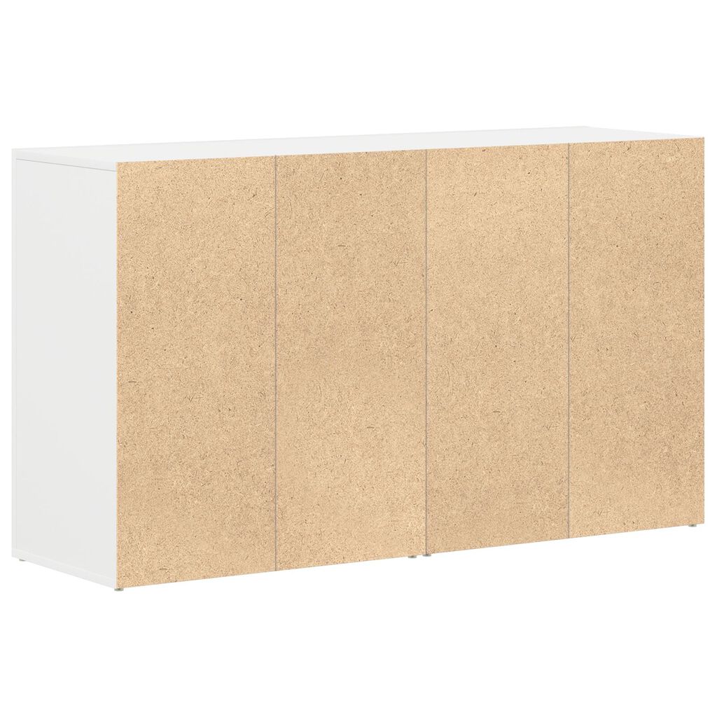 vidaXL Λευκό Πλαϊνό Γραφείο Λευκό Ξύλο 120 x 36 x 69 εκ. Αποθήκευση