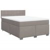 vidaXL &Kappa;&rho;&epsilon;&beta;ά&tau;&iota; Boxspring &mu;&epsilon; &Sigma;&tau;&rho;ώ&mu;&alpha; Taupe 140x190 &epsilon;&kappa;. &Upsilon;&phi;&alpha;&sigma;&mu;ά&tau;&iota;&nu;&omicron;
