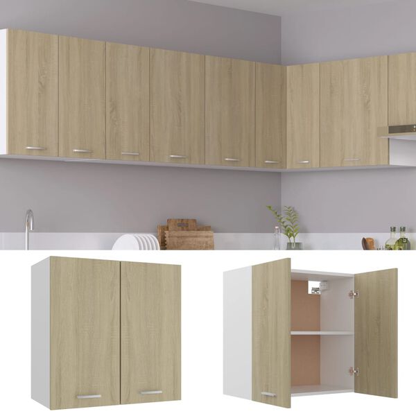 vidaXL Ντουλάπι Κρεμαστό Sonoma Δρυς 60 x 31 x 60 εκ. από Επεξ. Ξύλο
