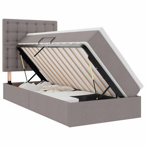 vidaXL &Kappa;&rho;&epsilon;&beta;ά&tau;&iota; &mu;&epsilon; &alpha;&pi;&omicron;&theta;&eta;&kappa;&epsilon;&upsilon;&tau;&iota;&kappa;ό &chi;ώ&rho;&omicron; &kappa;&alpha;&iota; &sigma;&tau;&rho;ώ&mu;&alpha; Taupe 90 x 190 cm