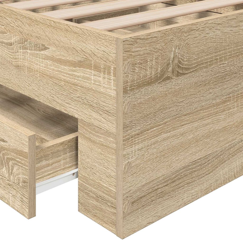 vidaXL Κρεβάτι Sonoma Oak 90x190 εκ Επεξεργασμένο Ξύλο