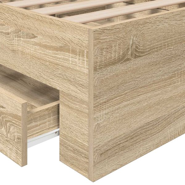 vidaXL Κρεβάτι Sonoma Oak 90x190 εκ Επεξεργασμένο Ξύλο
