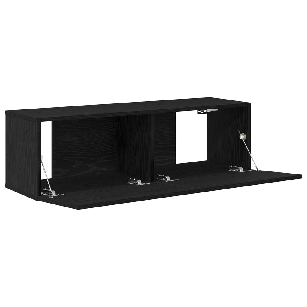 vidaXL Κόγχες τηλεόρασης 2 τεμ Μαύρο Δρύς 100x30x30 εκ Επεξεργασμένο ξύλο