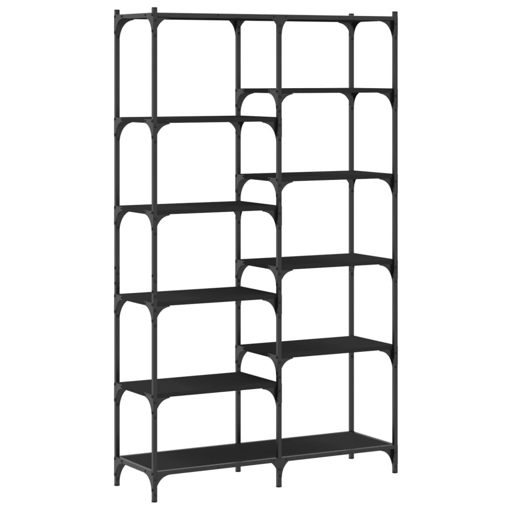 vidaXL Βιβλιοθήκη Μαύρη 100x32x170 εκ. Επεξεργασμένο Ξύλο / Σίδηρος