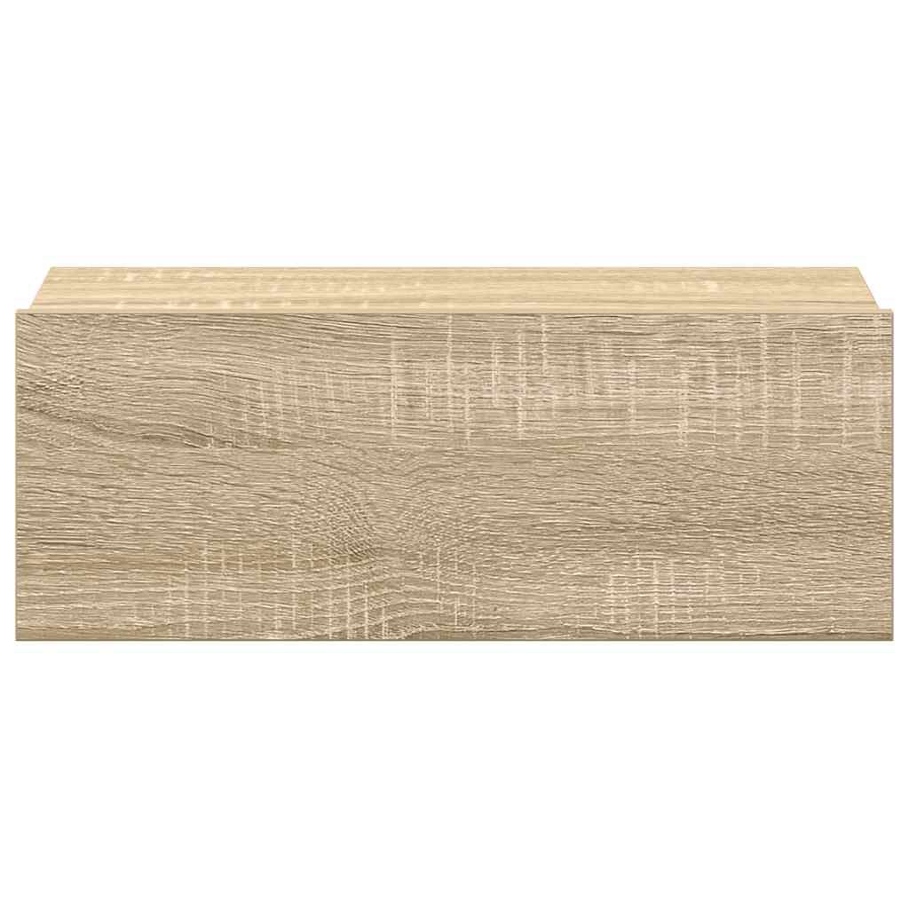 vidaXL Κομοδίνα Κρεμαστά 2 τεμ. Sonoma Δρυς 40x30x15εκ. από Επεξ. Ξύλο
