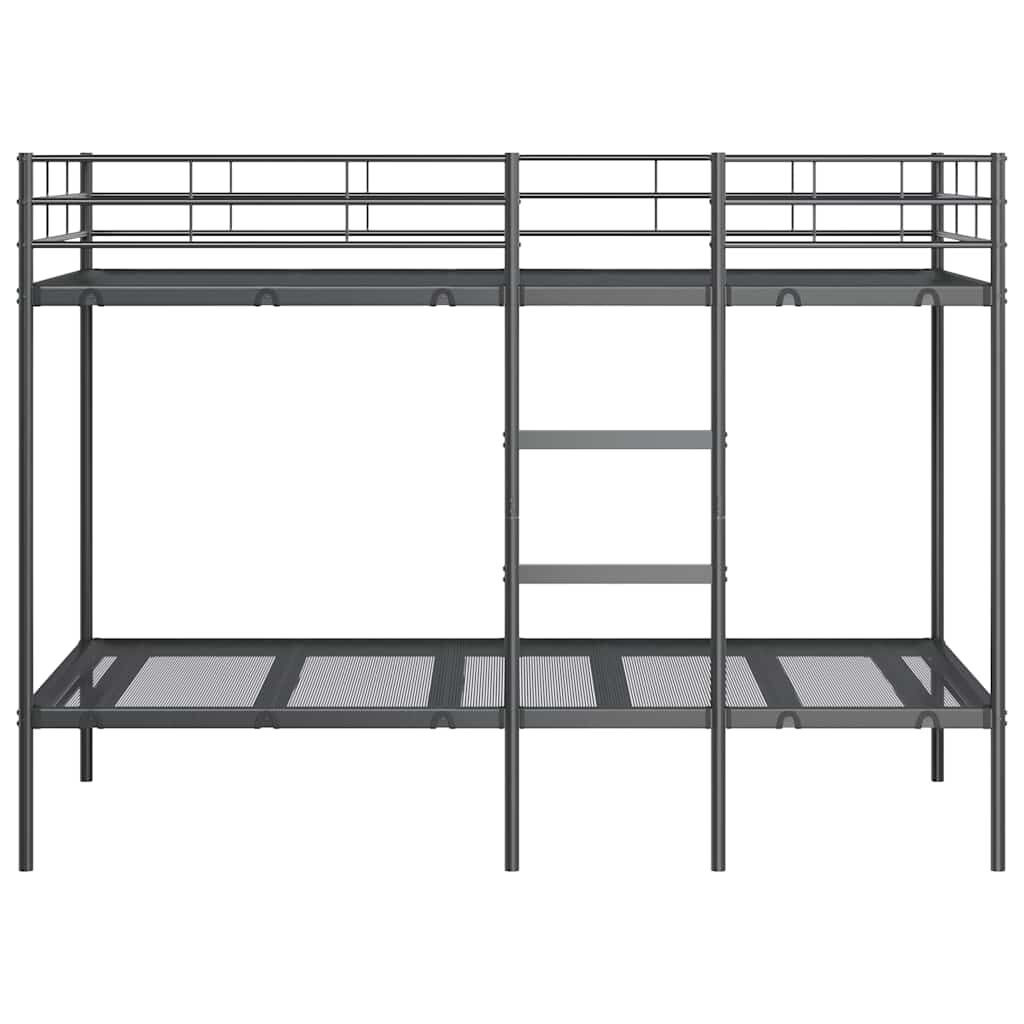 vidaXL Κουκέτα χωρίς στρώμα Μαύρο 90x190 cm Ατσάλι