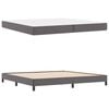 vidaXL Κρεβάτι με στρώμα Γκρι 200 x 200 cm Τεχνητό δέρμα