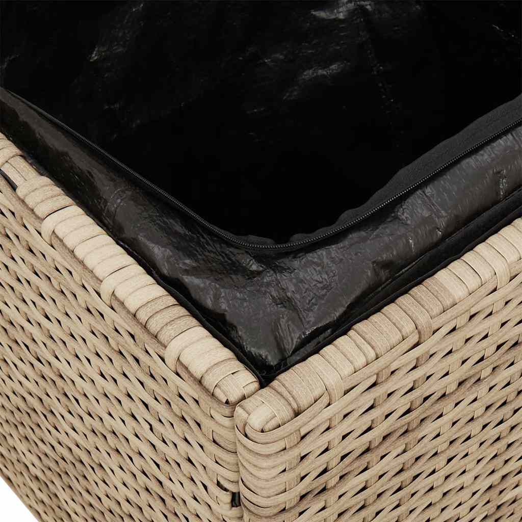 vidaXL Σκαμπό κήπου με μαξιλάρια 2 τεμάχια Μπεζ 40x40x43 cm