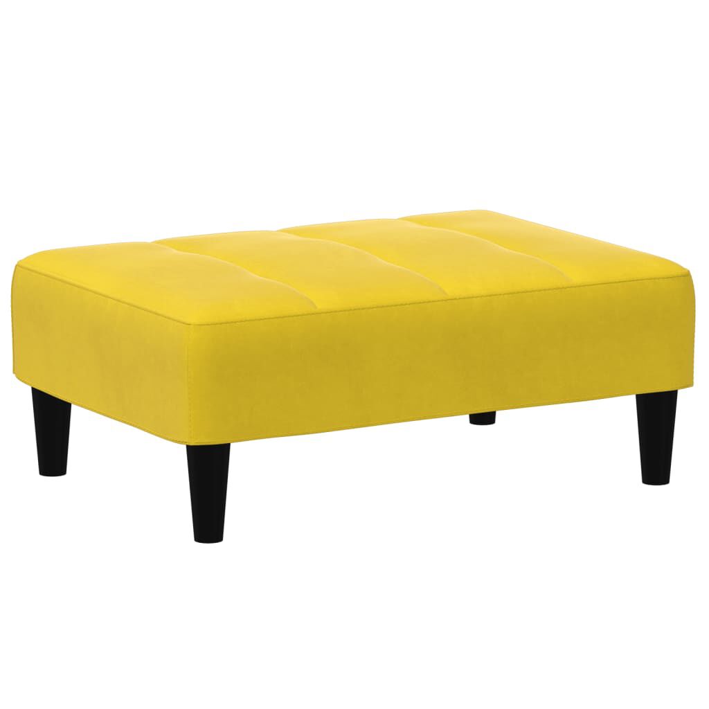 vidaXL Σκαμπό/Υποπόδιο Κίτρινο 77x55x31 εκ. Βελούδινο