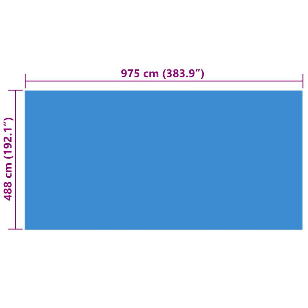 vidaXL Κάλυμμα Πισίνας Μπλε 975 x 488 εκ. από Πολυαιθυλένιο