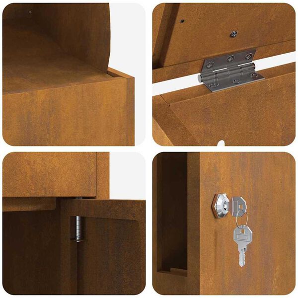 vidaXL Θυρίδα Πακέτων Σκ rusty 44 x 35 x 59 εκατοστά