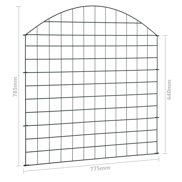 vidaXL Περίφραξη Κήπου Αψίδα Σετ Πράσινη 77,5 x 78,5 εκ.