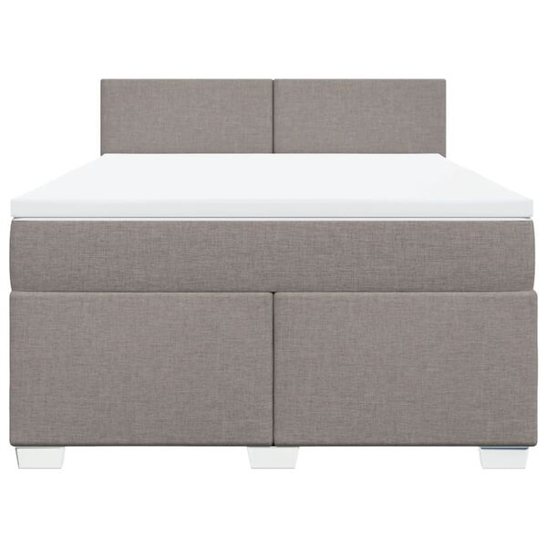 vidaXL &Kappa;&rho;&epsilon;&beta;ά&tau;&iota; Boxspring &mu;&epsilon; &Sigma;&tau;&rho;ώ&mu;&alpha; Taupe 140x200 &epsilon;&kappa;. &Upsilon;&phi;&alpha;&sigma;&mu;ά&tau;&iota;&nu;&omicron;