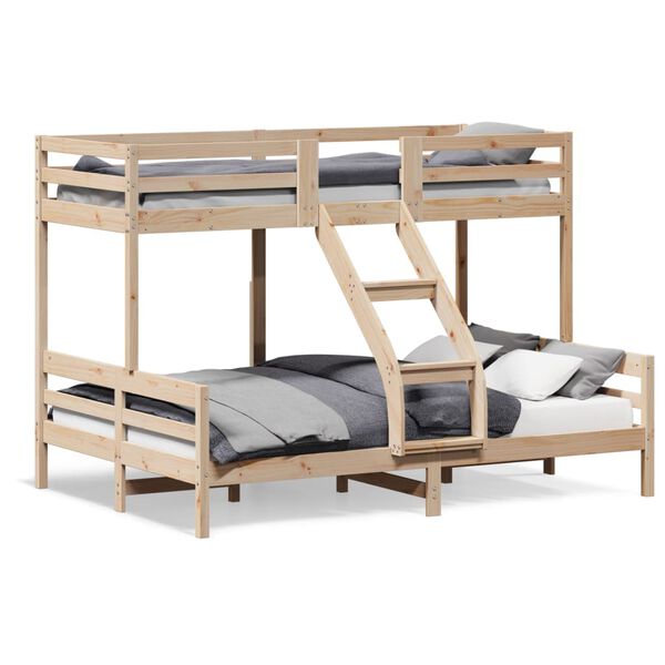 vidaXL Κουκέτα 80x200/140x200 εκ. από Μασίφ Ξύλο Πεύκου
