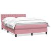 vidaXL Box Spring &kappa;&rho;&epsilon;&beta;ά&tau;&iota; &mu;&epsilon; &sigma;&tau;&rho;ώ&mu;&alpha; &rho;&omicron;&zeta; 140x220 cm &Beta;&epsilon;&lambda;&omicron;ύ&delta;&iota;&nu;&omicron;