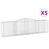 vidaXL Συρματοκιβώτια Τοξωτά 5 τεμ. 400x50x100/120 εκ. Γαλβαν. Ατσάλι