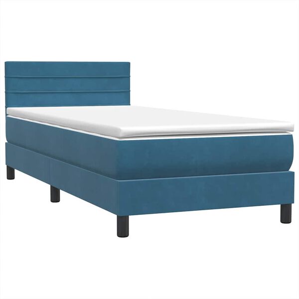 vidaXL Box Spring &kappa;&rho;&epsilon;&beta;ά&tau;&iota; &mu;&epsilon; &sigma;&tau;&rho;ώ&mu;&alpha; &sigma;&kappa;&omicron;ύ&rho;&omicron; &mu;&pi;&lambda;&epsilon; 90x210 &epsilon;&kappa;. &Beta;&epsilon;&lambda;&omicron;ύ&delta;&iota;&nu;&omicron;