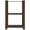 vidaXL Ραφιέρα με 3 Ράφια Καφέ 60 x 38 x 90 εκ. από Μασίφ Ξύλο Πεύκου