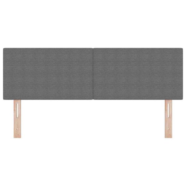 vidaXL Κεφαλάρι με κεφαλάρι Ανοιχτό γκρι 140 cm Ύφασμα Ριμπ