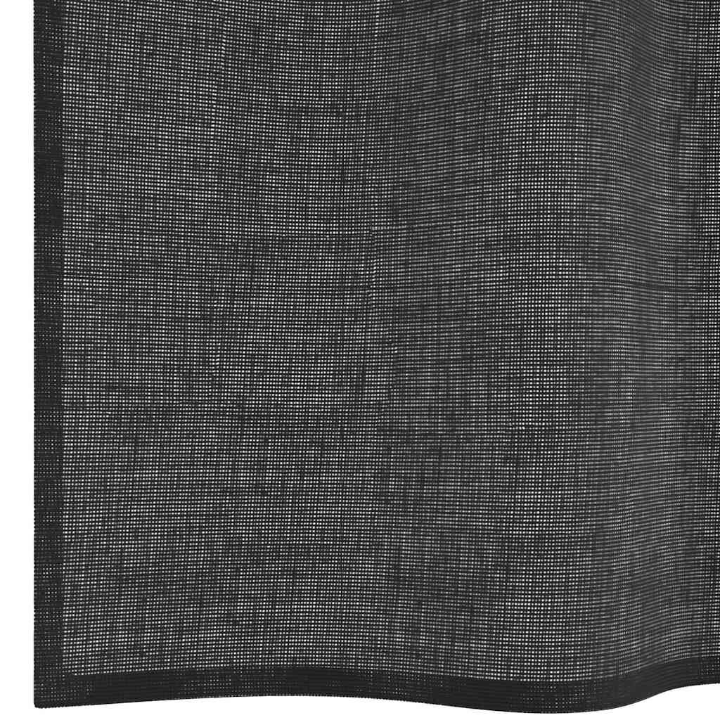 vidaXL Κουρτίνες Voile με ροδέλες 2 τεμάχια Μαύρο 140x225 εκ.