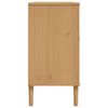 vidaXL Μπουφές SENJA Καφέ / Ρατάν 112 x 40 x 80 εκ. Μασίφ Ξύλο Πεύκου