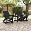 vidaXL Καρέκλες Ροκάντας Adirondack 2 pcs Μαύρο HDPE