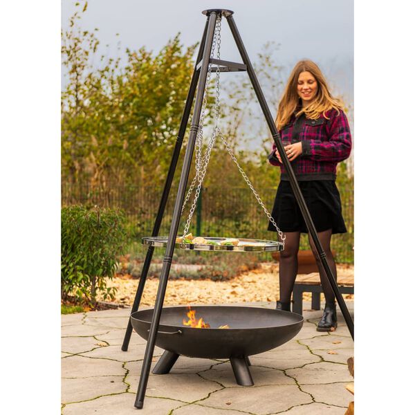 BBGRILL Ψησταριά/Grill με Τρίποδο BBQ TRIPOD Μαύρη 172 εκ.