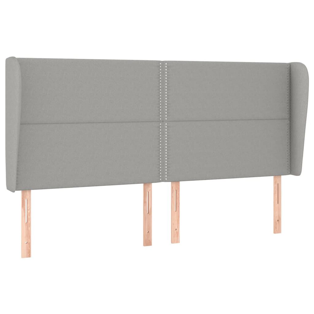 vidaXL Κρεβάτι Boxspring με Στρώμα Ανοιχτό Γκρι 200x200 εκ. Υφασμάτινο