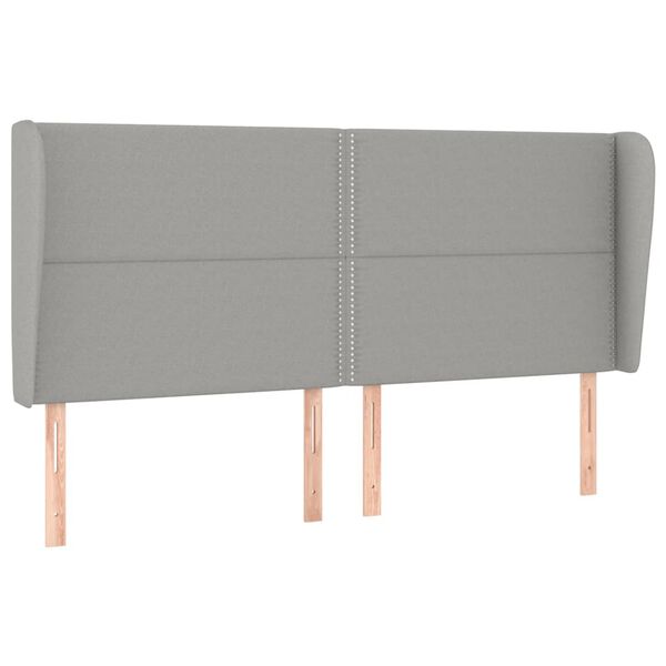 vidaXL Κρεβάτι Boxspring με Στρώμα Ανοιχτό Γκρι 200x200 εκ. Υφασμάτινο