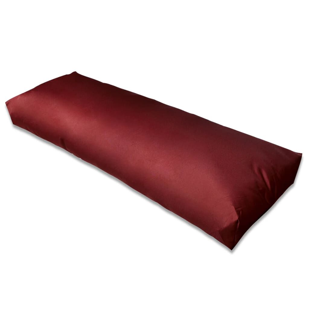 vidaXL Μαξιλάρι Πλάτης Επενδεδυμένο Μπορντό 120 x 40 x 10 εκ.