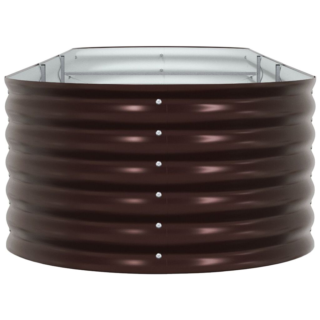 vidaXL Ψηλό Κρεβάτι Κήπου Καφέ 320x80x44 εκ από Γαλβανισμένο Χάλυβα