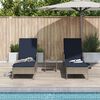 vidaXL Ξαπλώστρα 2-πρόσωπο 2 pcs Γκρι 35 x 35 x 32 εκ. συνθετικό ρατάν