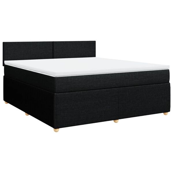 vidaXL &Kappa;&rho;&epsilon;&beta;ά&tau;&iota; Boxspring &mu;&epsilon; &Sigma;&tau;&rho;ώ&mu;&alpha; &Mu;&alpha;ύ&rho;&omicron; 180x200 &epsilon;&kappa;. &Upsilon;&phi;&alpha;&sigma;&mu;ά&tau;&iota;&nu;&omicron;