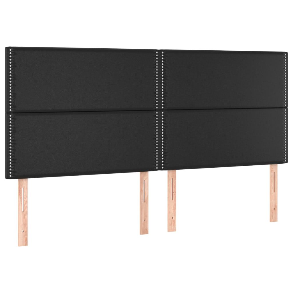 vidaXL Πλαίσιο Κρεβατιού με Κεφαλάρι Μαύρο 160x200 εκ. Συνθετικό Δέρμα
