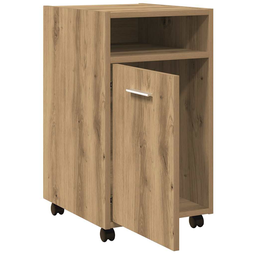 ντουλάπι vidaXL με ροδάκια Artisan Oak 33x38x60 cm Κατασκευασμένο ξύλο