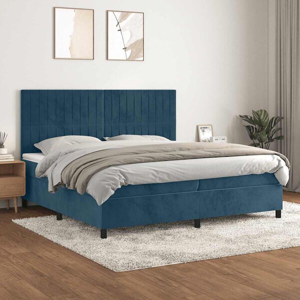 vidaXL &Kappa;&rho;&epsilon;&beta;ά&tau;&iota; Boxspring &mu;&epsilon; &Sigma;&tau;&rho;ώ&mu;&alpha; &Sigma;&kappa;&omicron;ύ&rho;&omicron; &Mu;&pi;&lambda;&epsilon; 200x200 &epsilon;&kappa;. &Beta;&epsilon;&lambda;&omicron;ύ&delta;&iota;&nu;&omicron;