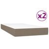 vidaXL Κρεβάτι Boxspring με Στρώμα Taupe 200x200 εκ. Υφασμάτινο