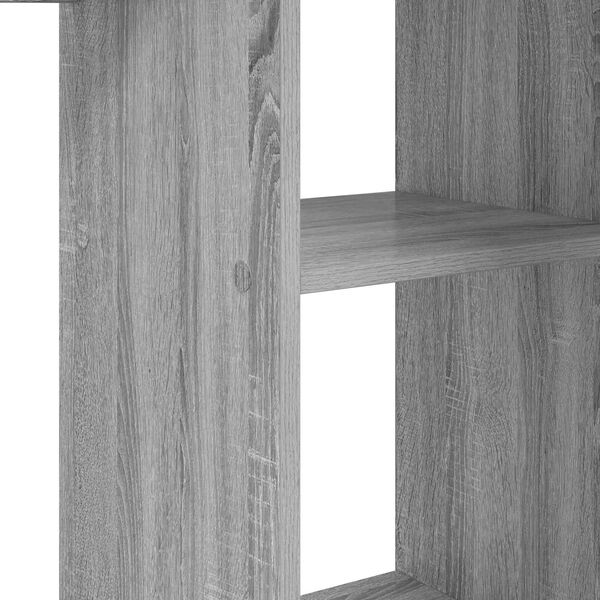 vidaXL Γκρι Γραφείο Υπολογιστή Γκρι Sonoma MDF Μεσαίο Αποθήκευση