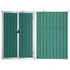 vidaXL Αποθήκη Εργαλείων Κήπου Πράσινη 225x89x161 εκ. Γαλβαν. Ατσάλι