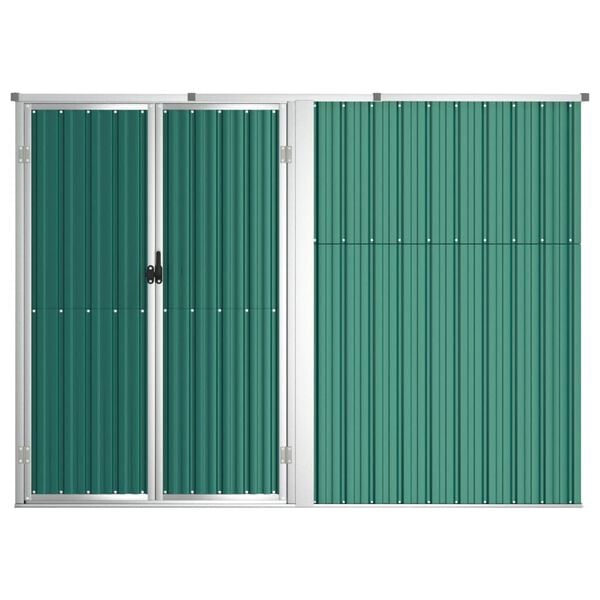 vidaXL Αποθήκη Εργαλείων Κήπου Πράσινη 225x89x161 εκ. Γαλβαν. Ατσάλι