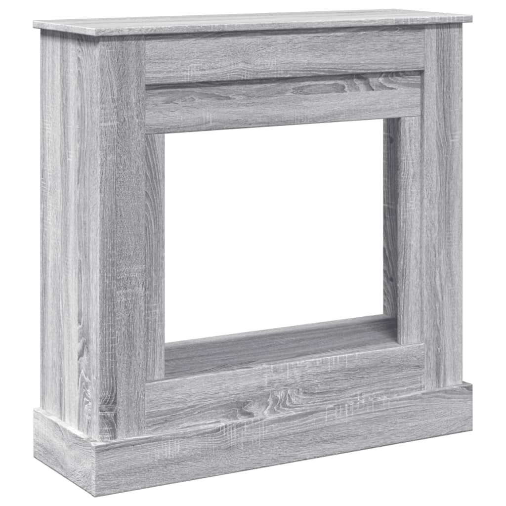 vidaXL Πλαίσιο Τζακιού Γκρι Sonoma 90x30x90 εκ. από Επεξ. Ξύλο