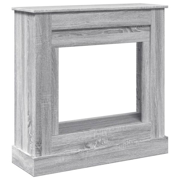 vidaXL Πλαίσιο Τζακιού Γκρι Sonoma 90x30x90 εκ. από Επεξ. Ξύλο