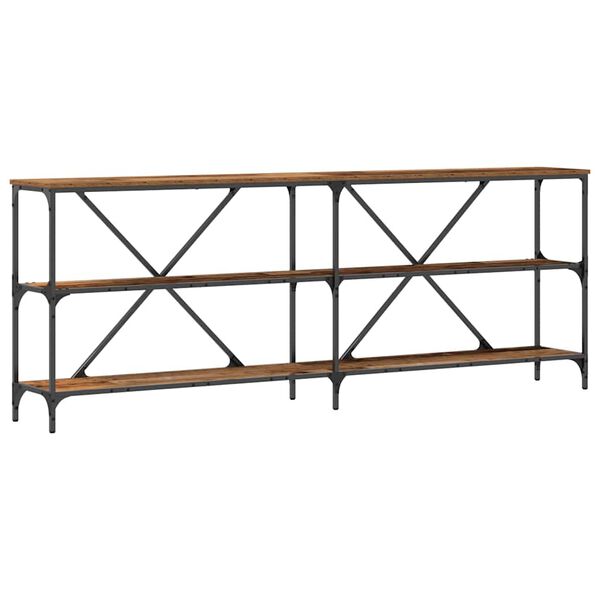 vidaXL &Tau;&rho;&alpha;&pi;έ&zeta;&iota; &kappa;&omicron;&nu;&sigma;ό&lambda;&alpha;&sigmaf; &mu;&epsilon; &rho;ά&phi;&iota; &Pi;&alpha;&lambda;&iota;ό &xi;ύ&lambda;&omicron; 200 x 30 x 75 &epsilon;&kappa;.