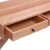 vidaXL Γραφείο Υπολογιστή Φυσικό Χρώμα 132x47x77 εκ. από Μασίφ Μαόνι