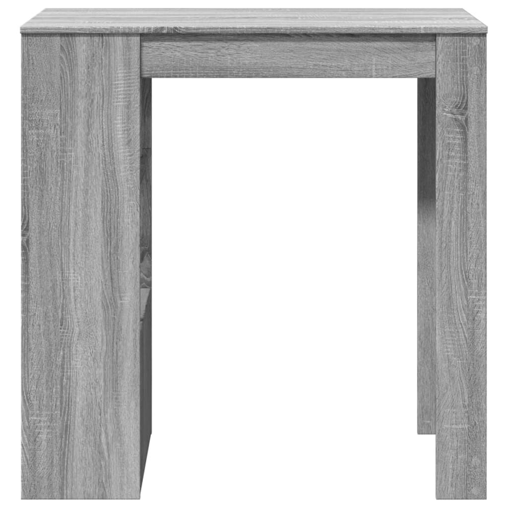 vidaXL Τραπέζι Μπαρ με Ράφια Γκρι Sonoma 102x50x103,5εκ. Επεξεργ. Ξύλο