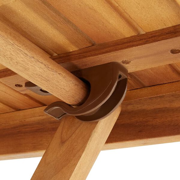 vidaXL Τραπέζι Κήπου Πτυσσόμενο 90 x 90 x 75 εκ. Μασίφ Ξύλο Ακακίας