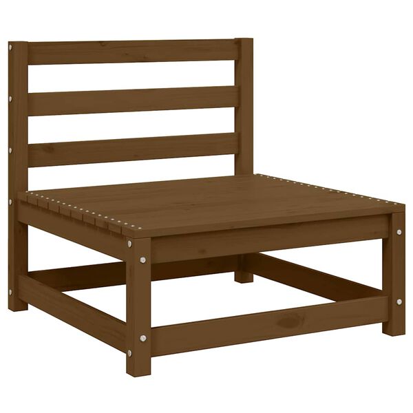 vidaXL Σαλόνι Κήπου Σετ 3 Τεμαχίων Καφέ Μελί από Μασίφ Ξύλο Πεύκου